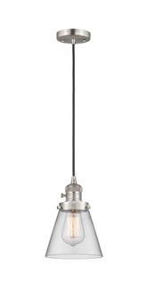 Cone - 1 Light - 6 inch - Brushed Satin Nickel - Cord hung - Mini Pendant (3442|201CSW-SN-G62)