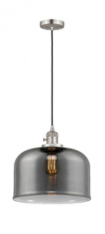 Bell - 1 Light - 12 inch - Brushed Satin Nickel - Cord hung - Mini Pendant (3442|201CSW-SN-G73-L)