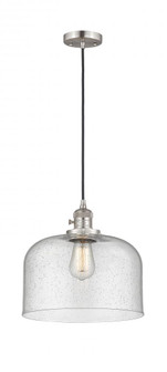 Bell - 1 Light - 12 inch - Brushed Satin Nickel - Cord hung - Mini Pendant (3442|201CSW-SN-G74-L-LED)