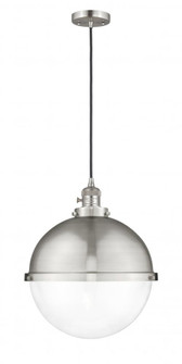 Hampden - 1 Light - 13 inch - Brushed Satin Nickel - Cord hung - Pendant (3442|201CSW-SN-HFS-122-SN)
