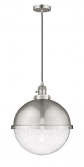 Hampden - 1 Light - 13 inch - Brushed Satin Nickel - Cord hung - Pendant (3442|201CSW-SN-HFS-124-SN)