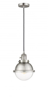 Hampden - 1 Light - 7 inch - Brushed Satin Nickel - Cord hung - Mini Pendant (3442|201CSW-SN-HFS-62-SN-LED)