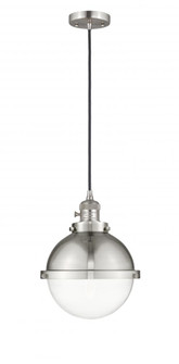Hampden - 1 Light - 9 inch - Brushed Satin Nickel - Cord hung - Mini Pendant (3442|201CSW-SN-HFS-82-SN-LED)