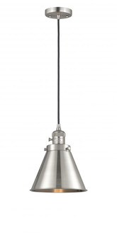 Appalachian - 1 Light - 8 inch - Brushed Satin Nickel - Cord hung - Mini Pendant (3442|201CSW-SN-M13-SN-LED)