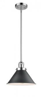 Briarcliff - 1 Light - 10 inch - Polished Chrome - Stem Hung - Mini Pendant (3442|201S-PC-M10-BK-LED)