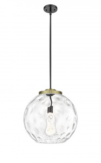 Athens Water Glass - 1 Light - 16 inch - Black Antique Brass - Stem Hung - Pendant (3442|221-1S-BAB-G1215-16)