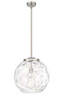 Athens Water Glass - 1 Light - 16 inch - Brushed Satin Nickel - Stem Hung - Pendant (3442|221-1S-SN-G1215-16)
