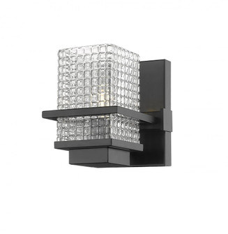 Wellfleet - 1 Light - 5 inch - Black - Bath Vanity Light (3442|310-1W-BK-CL)