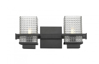Wellfleet - 2 Light - 15 inch - Black - Bath Vanity Light (3442|310-2W-BK-CL-LED)