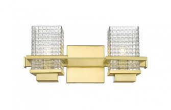 Wellfleet - 2 Light - 15 inch - Satin Gold - Bath Vanity Light (3442|310-2W-SG-CL-LED)