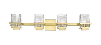 Wellfleet - 4 Light - 33 inch - Satin Gold - Bath Vanity Light (3442|310-4W-SG-CL)