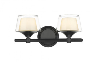 Laguna - 2 Light - 15 inch - Black - Bath Vanity Light (3442|311-2W-BK-CLW)