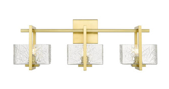 Striate - 3 Light - 24 inch - Satin Gold - Bath Vanity Light (3442|312-3W-SG-CL)