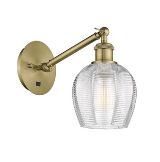 Norfolk - 1 Light - 6 inch - Antique Brass - Adjustable Sconce (3442|317-1W-AB-G462-6-LED)