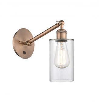 Clymer - 1 Light - 4 inch - Antique Copper - Adjustable Sconce (3442|317-1W-AC-G802-LED)