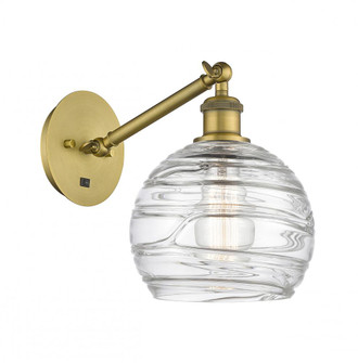 Athens Deco Swirl - 1 Light - 8 inch - Brushed Brass - Sconce (3442|317-1W-BB-G1213-8)