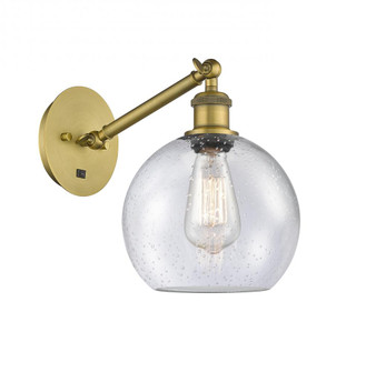 Athens - 1 Light - 8 inch - Brushed Brass - Adjustable Sconce (3442|317-1W-BB-G124-8-LED)