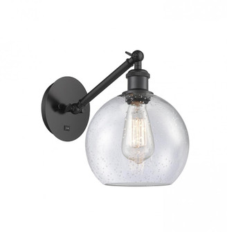 Athens - 1 Light - 8 inch - Matte Black - Adjustable Sconce (3442|317-1W-BK-G124-8)