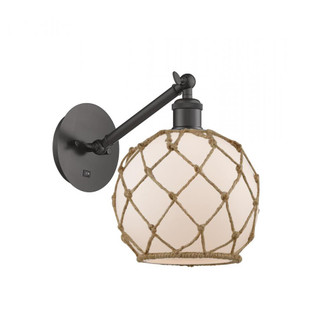 Farmhouse Rope - 1 Light - 8 inch - Oil Rubbed Bronze - Sconce (3442|317-1W-OB-G121-8RB)