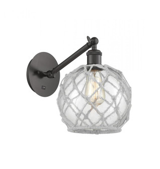 Farmhouse Rope - 1 Light - 8 inch - Oil Rubbed Bronze - Sconce (3442|317-1W-OB-G122-8RW-LED)