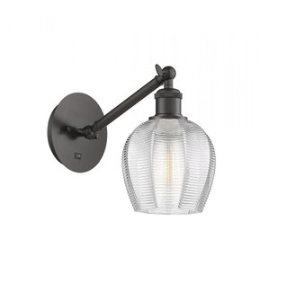 Norfolk - 1 Light - 6 inch - Oil Rubbed Bronze - Adjustable Sconce (3442|317-1W-OB-G462-6-LED)