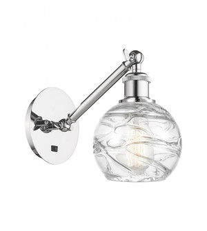 Athens Deco Swirl - 1 Light - 6 inch - Polished Chrome - Adjustable Sconce (3442|317-1W-PC-G1213-6)