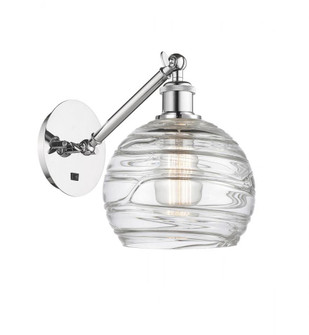 Athens Deco Swirl - 1 Light - 8 inch - Polished Chrome - Adjustable Sconce (3442|317-1W-PC-G1213-8-LED)