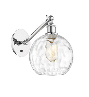 Athens Water Glass - 1 Light - 8 inch - Polished Chrome - Sconce (3442|317-1W-PC-G1215-8)