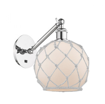 Farmhouse Rope - 1 Light - 8 inch - Polished Chrome - Adjustable Sconce (3442|317-1W-PC-G121-8RW)