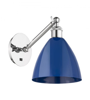 Plymouth - 1 Light - 8 inch - Polished Chrome - Adjustable Sconce (3442|317-1W-PC-MBD-75-BL-LED)