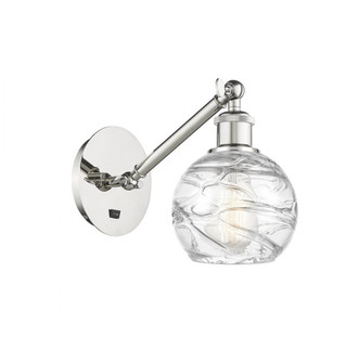 Athens Deco Swirl - 1 Light - 6 inch - Polished Nickel - Adjustable Sconce (3442|317-1W-PN-G1213-6)