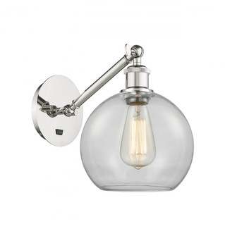 Athens - 1 Light - 8 inch - Polished Nickel - Adjustable Sconce (3442|317-1W-PN-G122-8)