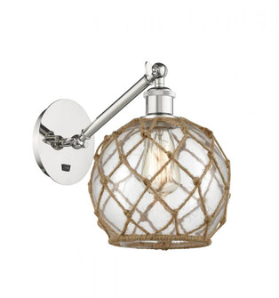 Farmhouse Rope - 1 Light - 8 inch - Polished Nickel - Sconce (3442|317-1W-PN-G122-8RB-LED)