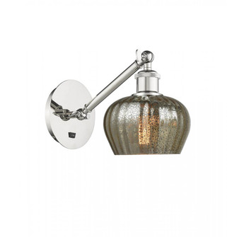 Fenton - 1 Light - 7 inch - Polished Nickel - Adjustable Sconce (3442|317-1W-PN-G96-LED)