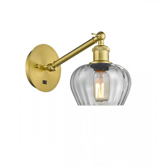 Fenton - 1 Light - 7 inch - Satin Gold - Adjustable Sconce (3442|317-1W-SG-G92-LED)