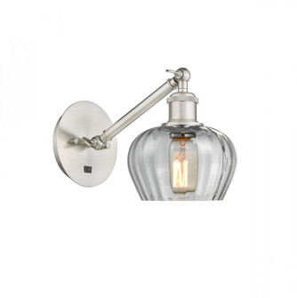 Fenton - 1 Light - 7 inch - Brushed Satin Nickel - Adjustable Sconce (3442|317-1W-SN-G92)