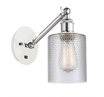 Cobbleskill - 1 Light - 5 inch - White Polished Chrome - Adjustable Sconce (3442|317-1W-WPC-G112-LED)