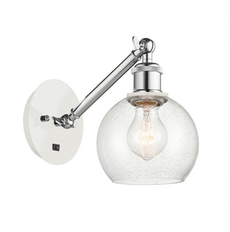 Athens - 1 Light - 6 inch - White Polished Chrome - Adjustable Sconce (3442|317-1W-WPC-G124-6)
