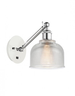Dayton - 1 Light - 6 inch - White Polished Chrome - Adjustable Sconce (3442|317-1W-WPC-G412-LED)