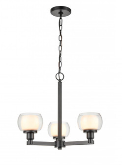Cairo - 3 Light - 20 inch - Black - Chain Hung - Pendant (3442|330-3CR-BK-CLW-LED)