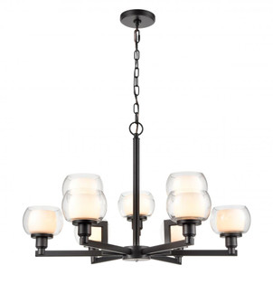 Cairo - 9 Light - 30 inch - Black - Chain Hung - Chandelier (3442|330-9CR-BK-CLW)