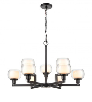 Cairo - 9 Light - 30 inch - Black - Chain Hung - Chandelier (3442|330-9CR-BK-CLW-LED)