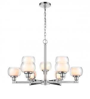 Cairo - 9 Light - 30 inch - Polished Chrome - Chain Hung - Chandelier (3442|330-9CR-PC-CLW-LED)
