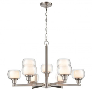 Cairo - 9 Light - 30 inch - Satin Nickel - Chain Hung - Chandelier (3442|330-9CR-SN-CLW)