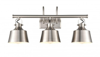 Provin - 3 Light - 28 inch - Brushed Satin Nickel - Bath Vanity Light (3442|370-3W-SN-M-LED)