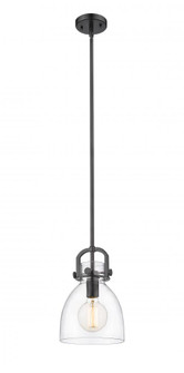 Newton Bell - 1 Light - 8 inch - Matte Black - Cord hung - Mini Pendant (3442|412-1S-BK-8CL)