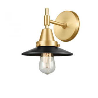 Railroad - 1 Light - 8 inch - Satin Gold - Sconce (3442|447-1W-SG-M6-BK)