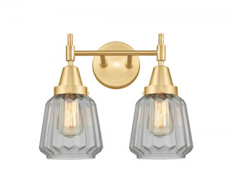 Chatham - 2 Light - 15 inch - Satin Gold - Bath Vanity Light (3442|447-2W-SG-G142-LED)