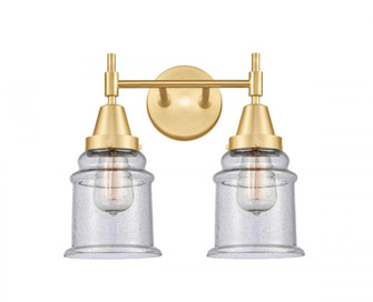 Canton - 2 Light - 15 inch - Satin Gold - Bath Vanity Light (3442|447-2W-SG-G184-LED)
