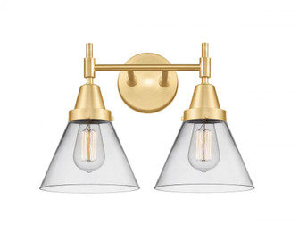Cone - 2 Light - 17 inch - Satin Gold - Bath Vanity Light (3442|447-2W-SG-G42-LED)